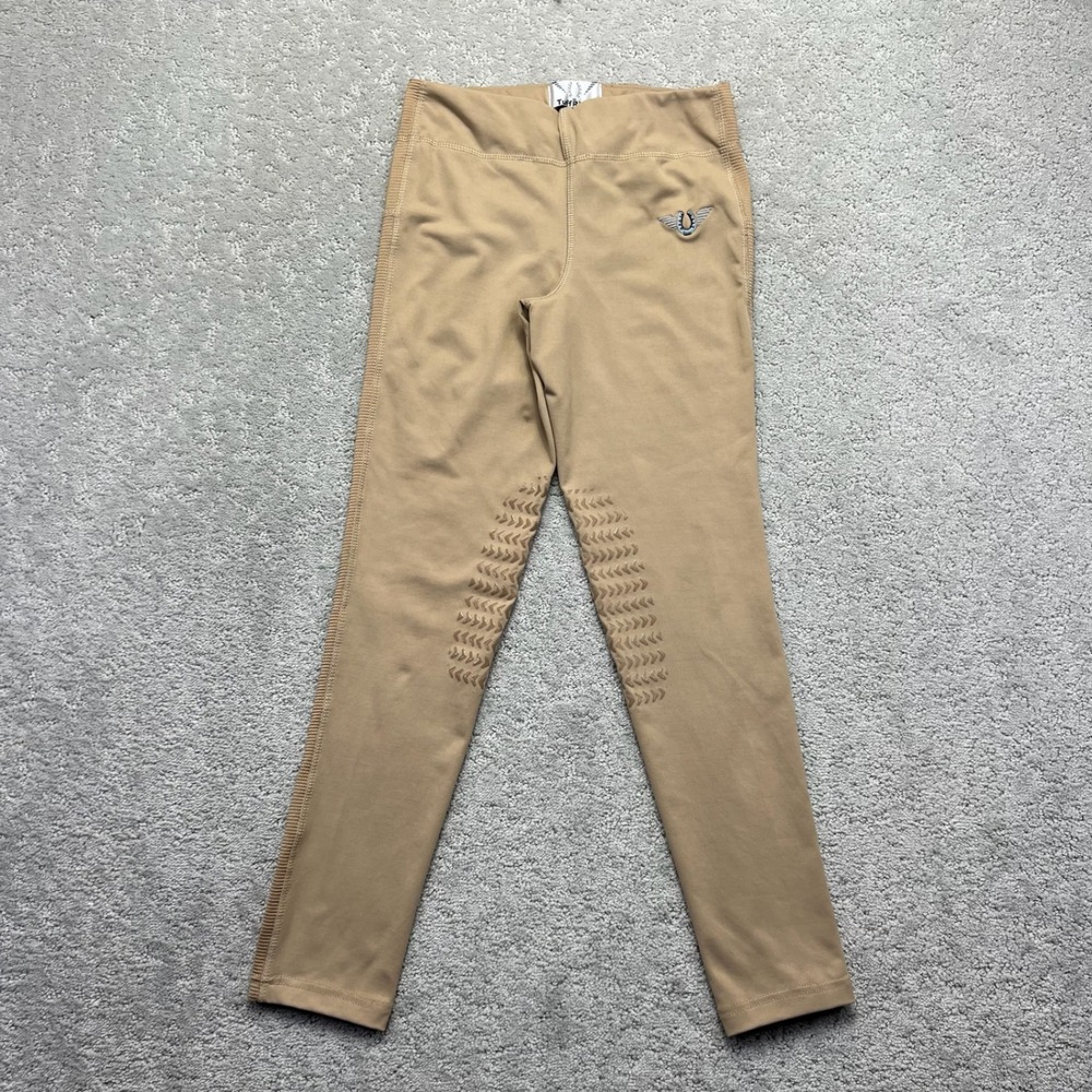 TuffRider Leggings Kids XL Tan Equestrian Horse Riding Breeches Schooling Tights